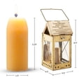 thumbnail image 6 of Kings County Tools Folding Brass Camping Candle Lantern with 3-Pack of Beeswax Emergency Candles, 6 of 6
