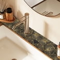 thumbnail image 2 of Yayeee Faucet Mat for Kitchen Sink 30" Diatomite Long Splash Guard Pad, Black Flower Pattern, 2 of 7