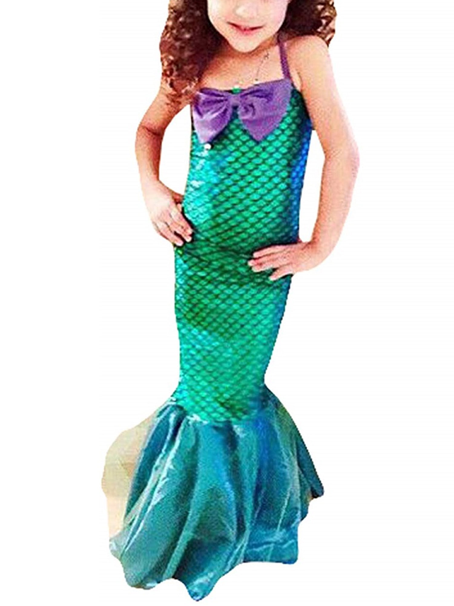 Toddler Girls Mermaid Princess Costume Kid Party Cosplay Fancy Dress Skirt Pants 