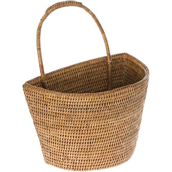 KOUBOO Rattan Wall Basket, Large, Honey-Brown