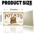 thumbnail image 2 of Farm Fresh Potato 100% Nature Organic Vegetables Iron Poster Painting Tin Sign Vintage Wall Decor for Cafe Bar Pub Home Beer Decoration Crafts, 2 of 7