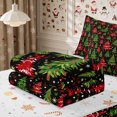 thumbnail image 5 of Manfei Kawaii Xmas Tree Zipper Twin Comforter Sets with Fitted Sheet and 2 Pillowcases,Happy New Year Zipper Bedding Set,Reversible, 5 of 7
