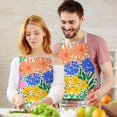 thumbnail image 3 of Pioneer Flower Floral Print Pattern Apron-Garden Aprons for Women with Pockets-Cotton Linen Waterproof Kitchen Cooking Gardening Aprons Adjustable for Kitchen,Cooking,BBQ and Salon 33x27 Inch, 3 of 7