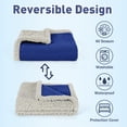 thumbnail image 7 of Catalonia Waterproof Fleece Blanket Sherpa Reversible Throw for Boat Couch Sofa Bed Protector Furniture Cover Large 60”, 7 of 7