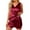 Red, variant on Feancey Women's Satin Pajamas Sets Sleeveless V Neck Tank Top and Short Pjs Set Soft Silky Sleepwear Loungewear Summer Casual 2 Piece Outfits Daily Pink L