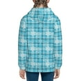 thumbnail image 6 of Pofeuu blue plaid Snowflake Print Teenage Zipper Hoodie Sweatshirts Hooded Casual Jackets With Pocket For Boys Girls-Medium, 6 of 6