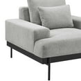 thumbnail image 6 of Armchair Accent Chair, Light Grey Gray, Fabric, Living Kitchen Cafe Bistro Hospitality Restaurant, Modern Contemporary HB34547, 6 of 8