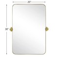 thumbnail image 4 of TEHOME Aura  Gold Metal framedd Bathroom Pivoting Vanity Mirror, 20x30 inches, Stainless Steel, Rectangular, 4 of 7