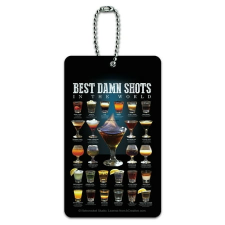 Best Shots in the World Alcohol Shot Glasses Luggage Card Suitcase Carry-On ID (Best Prosciutto In The World)