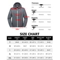 thumbnail image 4 of Little Donkey Andy Men's Waterproof Winter Jacket, Lightweight Warm Thermal Outdoor Shell with Hood for Hiking Travel Golf Type B Insulation Gray L, 4 of 7