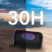 Portable Bluetooth Speaker, IPX7 Waterproof Wireless Speaker, 35W Loud Stereo Sound, 30H Playtime, 10 Colorful RGB Lights, TWS Pairing, Bluetooth 5.4 for Outdoor/Home/Party, Gift Ideas