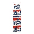 thumbnail image 5 of Cavosen Cute Rompers for Women Independence Day Plus Size Loose Linen Sleeveless Patriotic Jumpsuits High Waist Wide Leg Long Overalls with Pocket Star and Stripe Trendy Rompers, 5 of 5