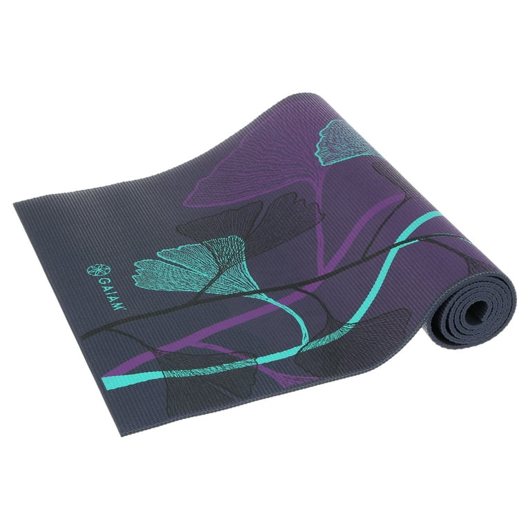 Gaiam Premium Print Yoga Mat, Lily Shadows, 6mm