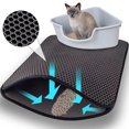 thumbnail image 3 of Pet Cat Litter Mat Double Layer Litter Cat Bed Pads Trapping Pets Litter Box Mat Pet Product Bed For Cats House Clean mat ShopWise Round, 3 of 11