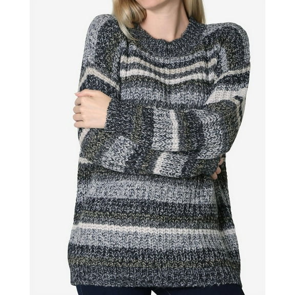 Ultra Flirt Juniors' Striped Tunic Sweater - Size: Medium