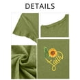 thumbnail image 6 of XCHQRTI Faith T Shirt Plus Women Graphic Tees Sunflower Christian Tops Clothes Short Sleeve, 6 of 8