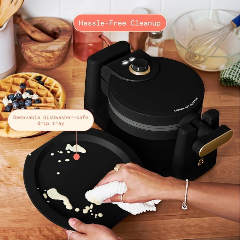 Beautiful Rotating Belgian Waffle Maker, Black Sesame by