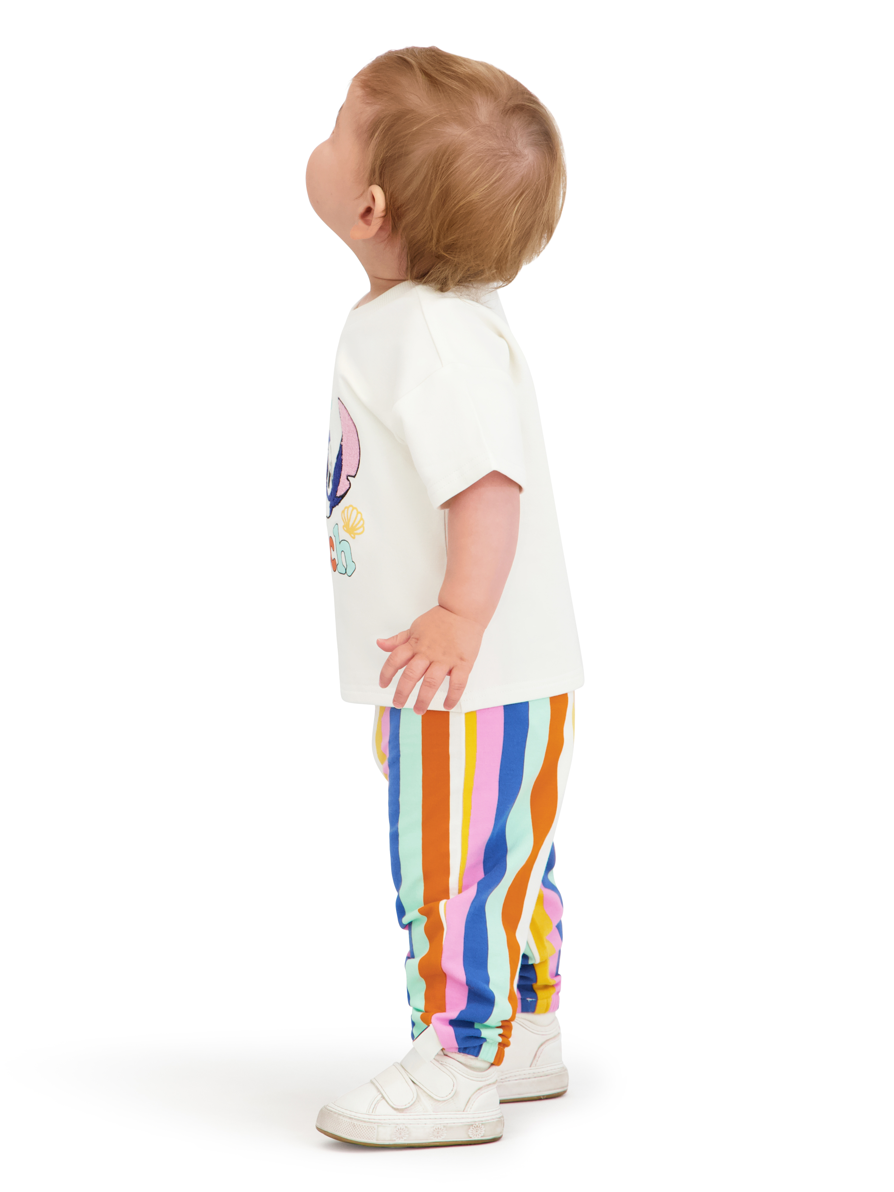 Lilo & Stitch Baby Girl Viscose French Terry Pant Set, Sizes 0-24 Months