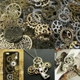 thumbnail image 3 of JIAHAOO Steampunk Gear Charms Set, 20-Piece Bronze & Silver Collection for Creating Personalized Jewelry, 3 of 6