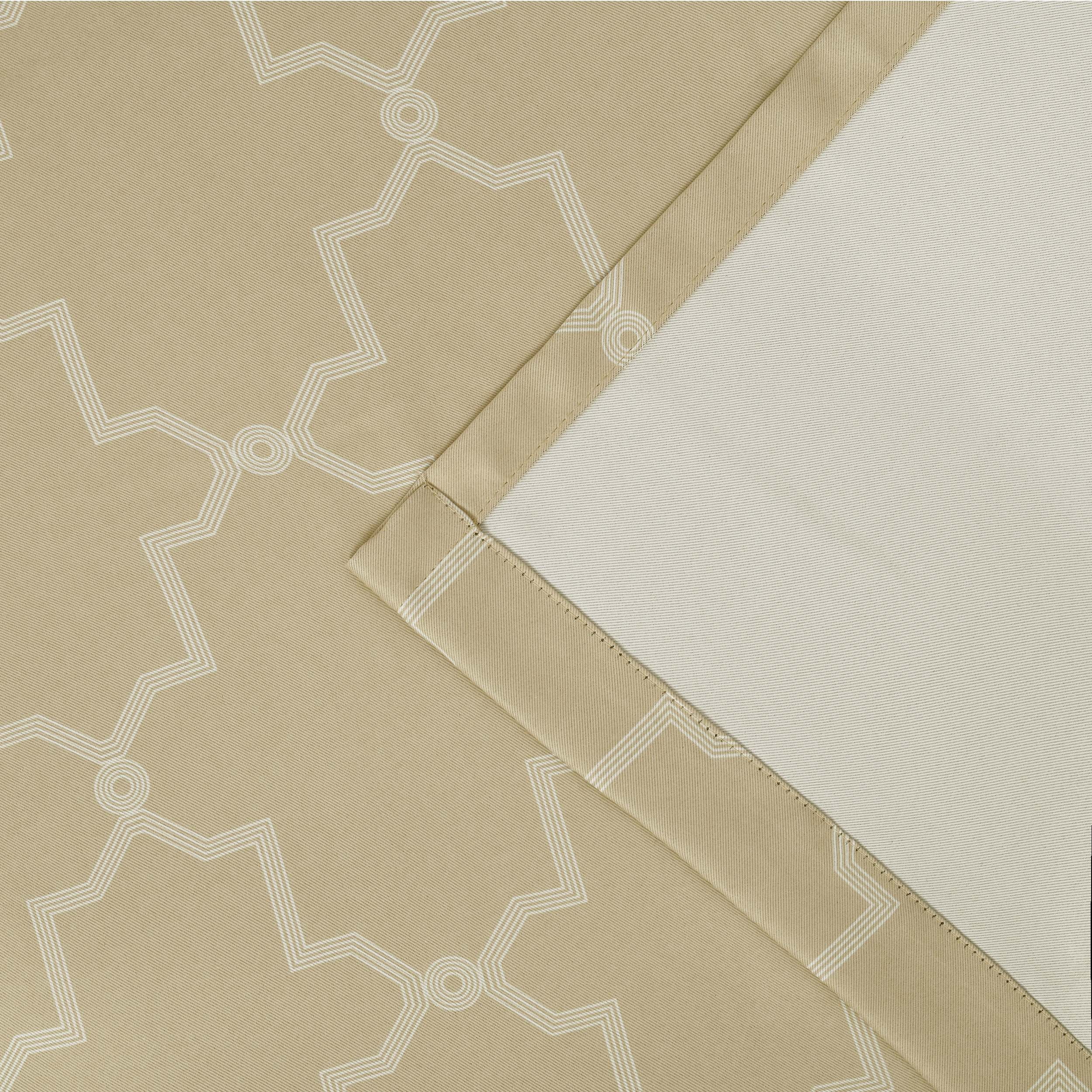 Superior Trellis Blackout Grommet Curtain Panel Pair, Set of 2 Curtains, 42"W x 108"L, Ivory