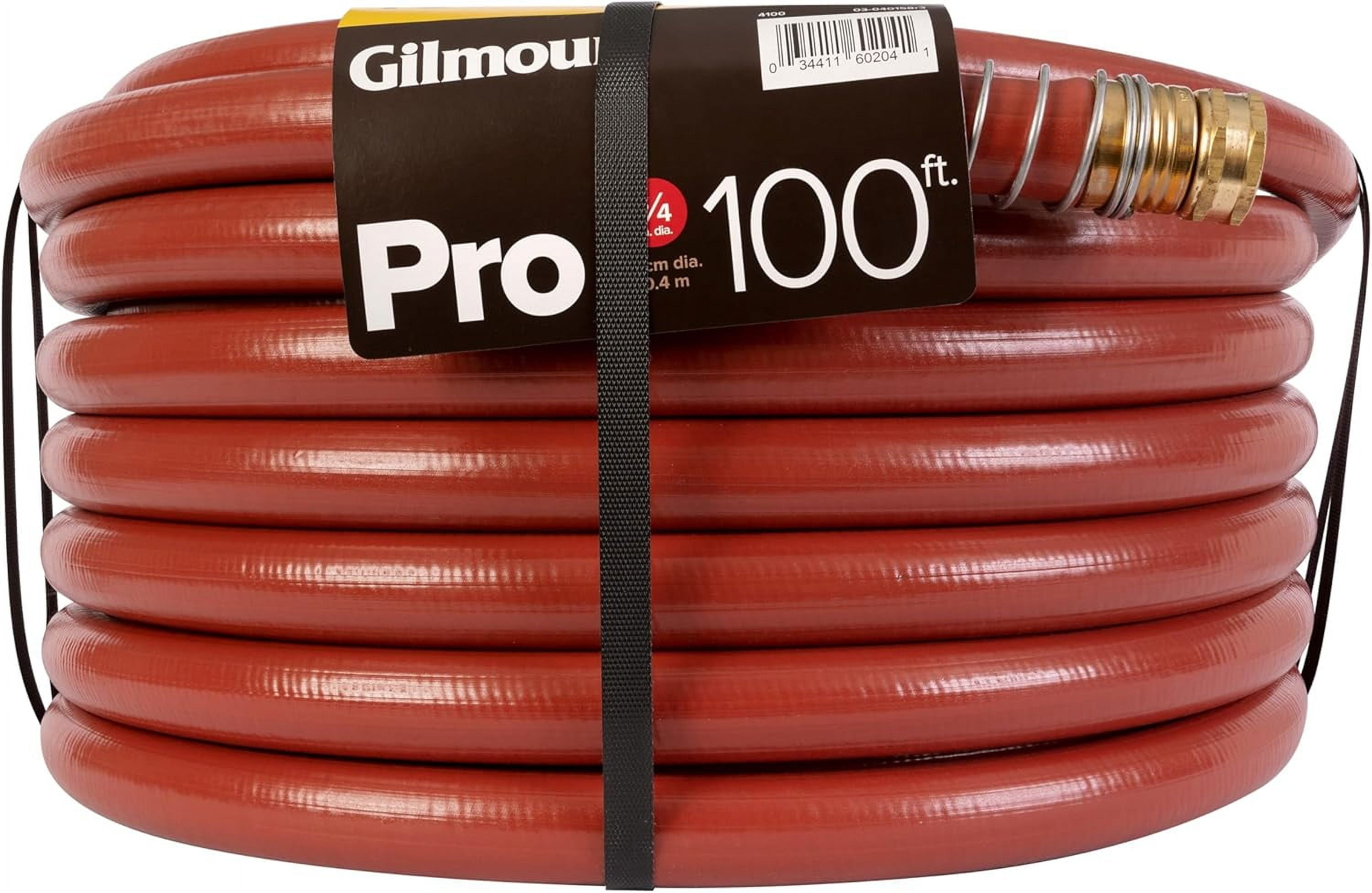 Gilmour Pro Commercial 3/4" x 100' Heavy Duty Water Hose, Durable and Kink Resistant 100 ft Garden Hose