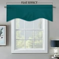 thumbnail image 6 of StangH Decoration Scalloped Velvet Valance - Premium Thick Wave-Shaped Small Window Curtain Tier, Matching with Velvet Drapes for Living Room / Bar, Teal, 52 x 18 inch, 1 Panel, 6 of 7