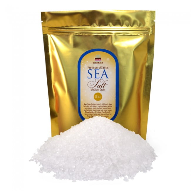 Premium Atlantic Sea Salt, Medium Grain 1 lb.