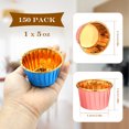 OneAndes 150Pcs Aluminum Cups with Lids,5oz Disposable Ramekin Baking