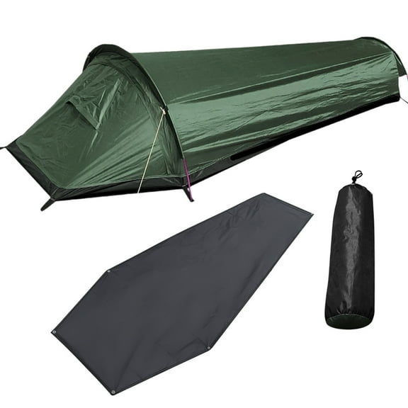 moobody Lightweight Single Person Backpacking Tent Hiking Bivy Tent with Ground Cloth, Great for  Camping