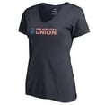 thumbnail image 2 of Women's Navy Philadelphia Union Patriotic Wordmark V-Neck T-Shirt, 2 of 3
