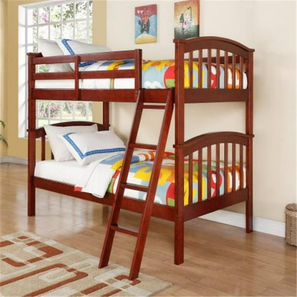 Donco Kids PD311CTT Columbia Bunk Bed Twin Over Twin Size, Cherry