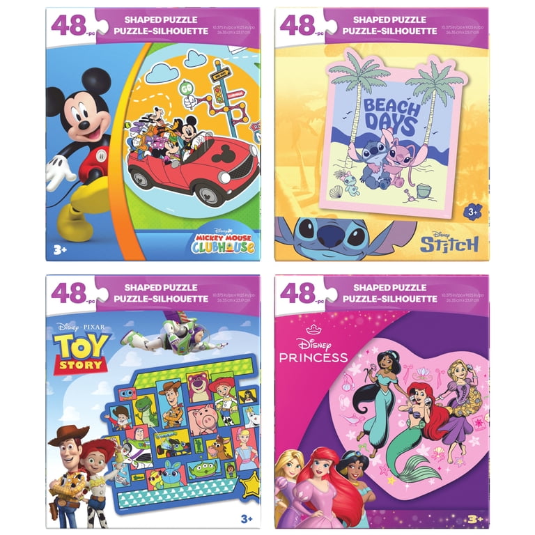 Disney Puzzles 4-Pack, 48 Pieces, Ages 3 and Up - Walmart.com