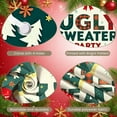 thumbnail image 4 of Plaid Pattern Ugly Sweater Banner Reindeer Design Christmas Display Snowflake Print Festive Holiday Backdrop for Ugly Sweater Party Christmas Party Holiday Gathering, 4 of 9