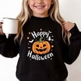 thumbnail image 2 of YUANxueke Boys & Girls Fleece Sweatshirt, Long Sleeve Cute Pumpkin Print Oversized Shirt, Casual Crewneck Loose Fit Pullover, 2 of 6