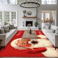 thumbnail image 3 of Funny Santa Claus Area Rugs 5'x8', Washable Small Throw Rugs for Classroom Bedroom, Red Christmas Winter Retro Indoor Outdoor Rug Non-Slip Low Pile Carpet Runner Reversible Floor Mats, 3 of 8