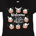 thumbnail image 4 of Inktastic Welcome to the Herd with Cute Black and White Holstein Cows Boys or Girls Baby Bodysuit, 4 of 5