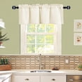 thumbnail image 2 of JIUZHEN Valance Curtains for Kitchen Window Valances for Living Room/Basement Window Curtains Bathroom Thermal Insulated Short Rod Pocket Curtain Panels, Ivory,52 x 18 Inches,1 Panel, 2 of 7