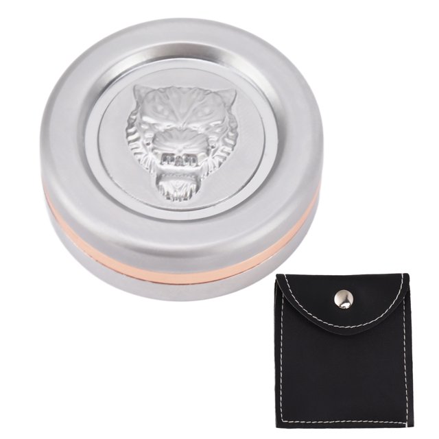 3 Layers Push Slider Coin Toy Metal Round Shaped Magnetic Anxiety Relief Slider Games with Storage Bag Silver
