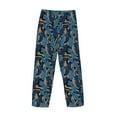 thumbnail image 5 of Goofa Blue Leaves A Printed Soft Pajama Pants for Men, Wide Leg Comfy Casual Lounge Yoga Pants-Large, 5 of 9