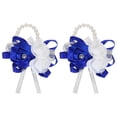 thumbnail image 1 of Muñecas Ramilletes Artificiales Flores Pulseras Paquete de 2 Rosa Muñeca Novia Novio Decorativo para Boda Ceremonia Graduación Fiesta Aniversario Oscuro Azul, 1 of 5