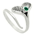 thumbnail image 3 of Mermaid Tail Charm - Green Onyx 925 Sterling Silver Ring s.8.5 Jewelry R-1070 AGR1001_C_8.5, 3 of 6