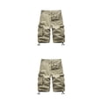 thumbnail image 1 of Minnieouse Pantalones cortos Cargo para hombre, con múltiples bolsillos, ligeros, amigables con la piel, de talla grande, informales, pantalones Caqui treinta y cuatro 2Conjunto, 1 of 6