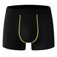 thumbnail image 3 of khonts,Men's Boxer Briefs Soft Performance Boxers with Fly Pouch Quick Dry Active Underwear Green S, 3 of 3