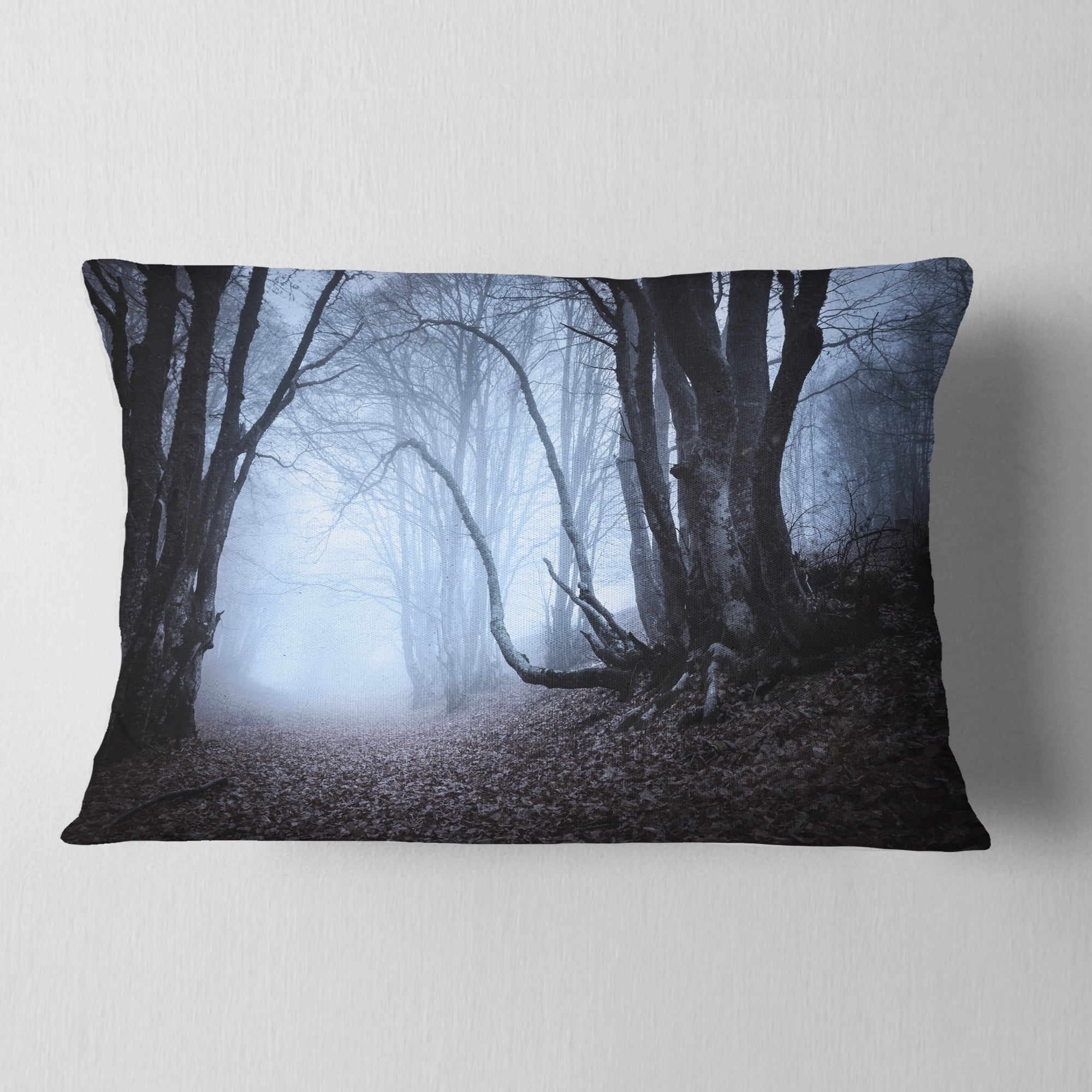 Designart Natural Landscape in Autumn - Landscape Photography Throw Pillow - 12x20