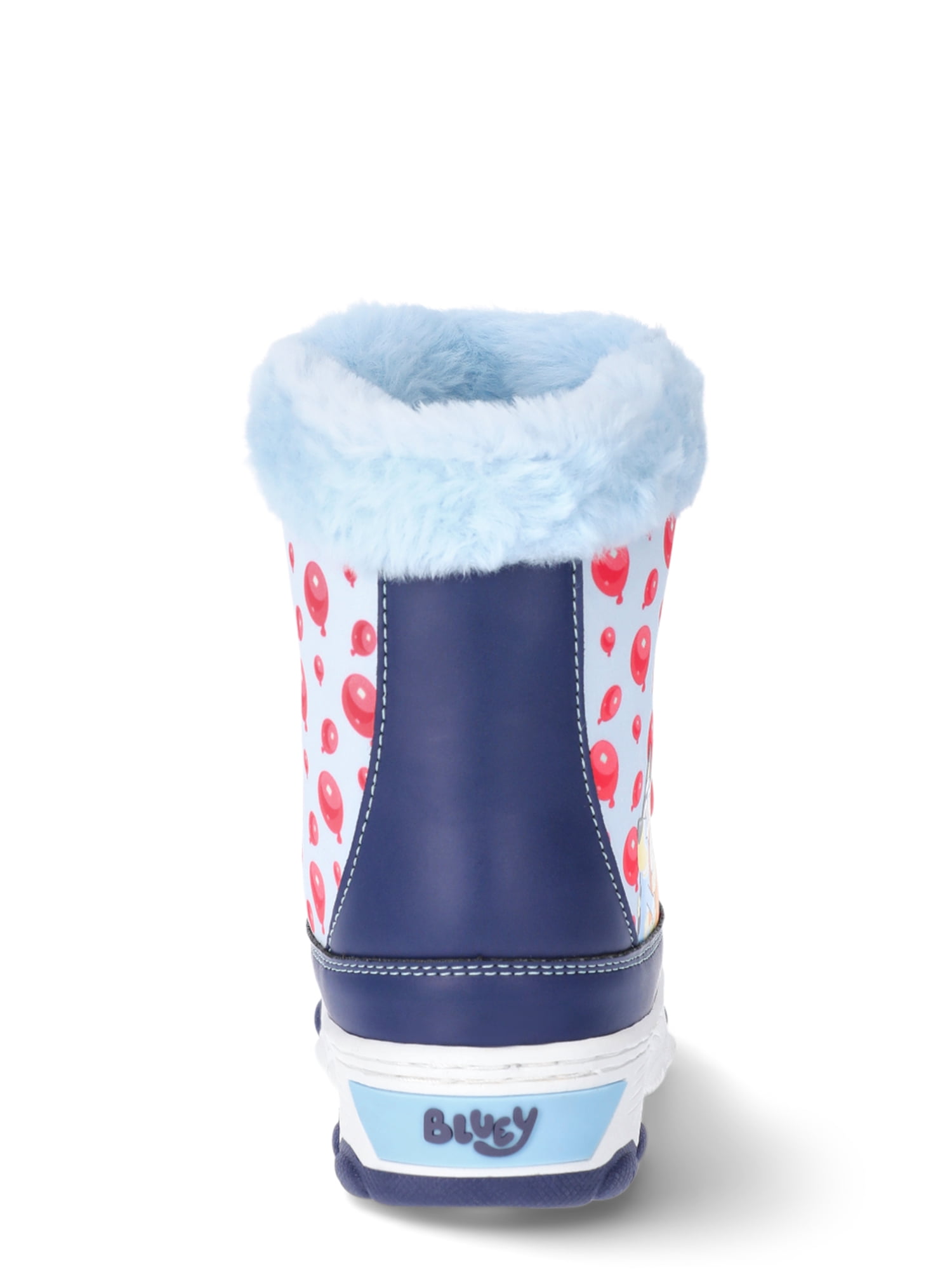 Bluey Toddler Kids Winter Boots with Faux Fur Trim
