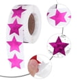 thumbnail image 3 of Uxcell 2 Rollos de Etiquetas Autoadhesivas en Forma de Estrella Brillantes de 1 Pulgada, Rojo Rosa (C-85-25), 3 of 5