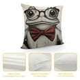 thumbnail image 4 of Leisuo Throw Pillows Cover Wearing Glasses Red Style Animals Wildlife Face Cute Cool Amphibian Cushion Case for Fall Home Decor white, 4 of 5