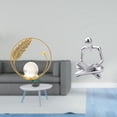 thumbnail image 2 of Escultura de bola de cristal abstracta de metal, figura decorativa para escritorio, soporte, estatua artesanal para pasillo, chimenea, dormitorio, sal, 2 of 8