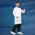 thumbnail image 4 of FYDUU Toddler Boys Doctor White Lab Coat Kids Lab Coat Scrubs Childrens School Scientists Doctor Halloween Dress Up Outfit Adorable Trendy 5-6 Years, 4 of 7