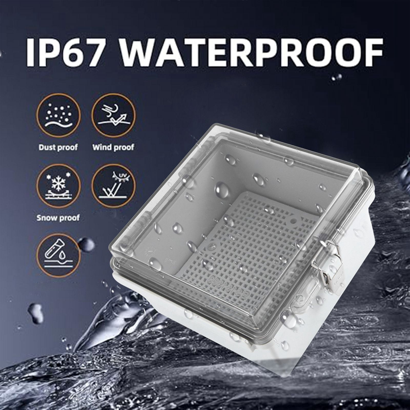 Outdoor Electrical Box Weatherproof Junction Box Plastic Waterproof Project Box Enclosure for Electronics WiFi Network